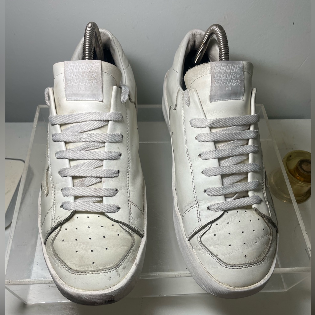 Golden Goose Deluxe Brand White Leather Stardan Snearkers Made In Italy Sz 43